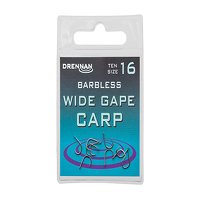 Drennan Barbless Wide Gape Carp Hooks Size 16