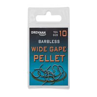 Drennan Barbless Wide Gape Pellet Hooks Size 12