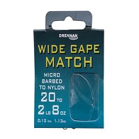 Drennan Micro Barbed Wide Gape Match Hooks to Nylon Size 16