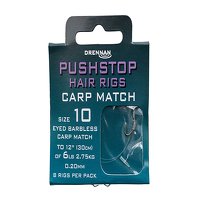 Drennan Pushstop Hair Rigs Carp Match Size 10