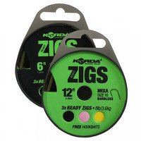 Korda 12ft Size 10 Barbed Ready Zig Rigs 