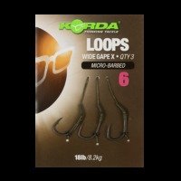 Korda Loop Rigs Size 8 Barbless DF Wide Gape - 18l...