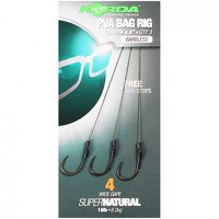 Korda PVA Bag Rigs Size 6 Wide Gape Barbless - 18lb