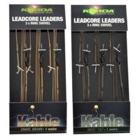 Korda Ring Swivel Leadcore Leader Weed - 1m